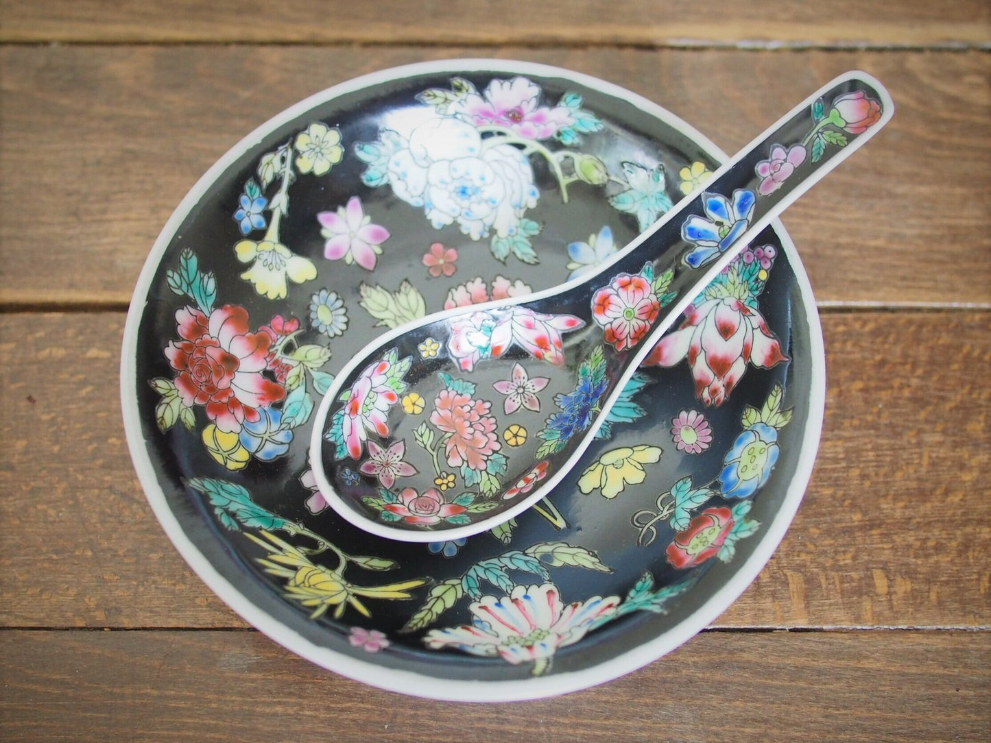 黒の深皿14センチ 景徳鎮