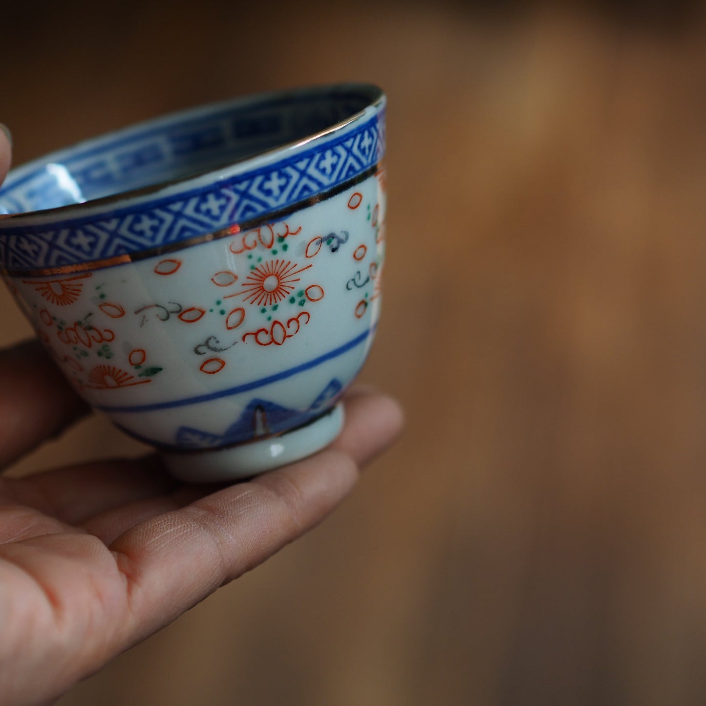 茶杯 景徳鎮ホタル金彩