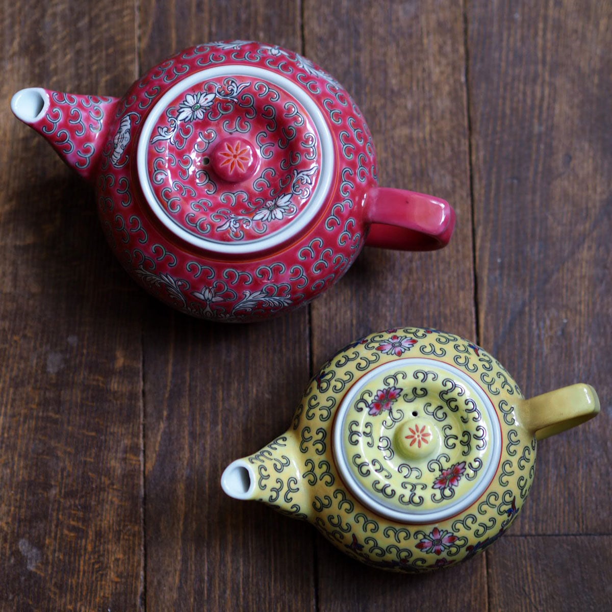 『おおきめ-華やかな、まるい急須』景徳鎮