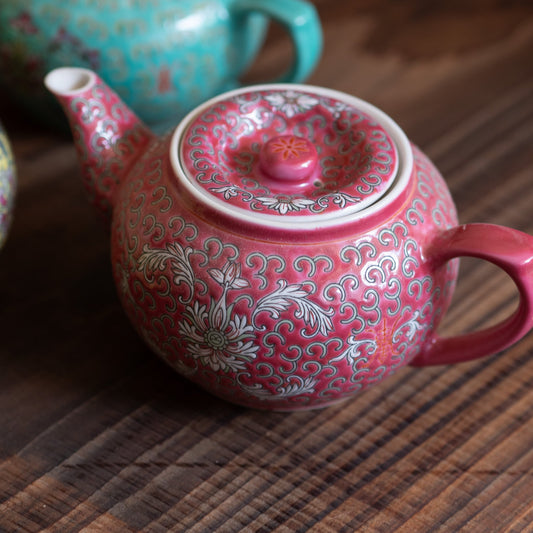 『おおきめ-華やかな、まるい急須』景徳鎮