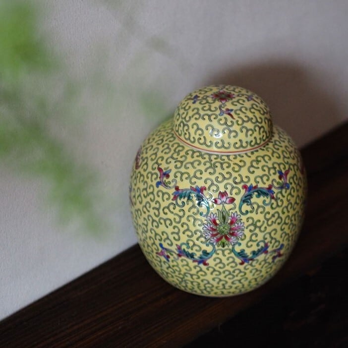 ジンジャージャー黄色 景徳鎮