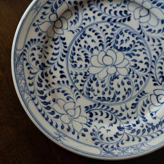 『大皿-flower』オールドバッチャン-ベトナム