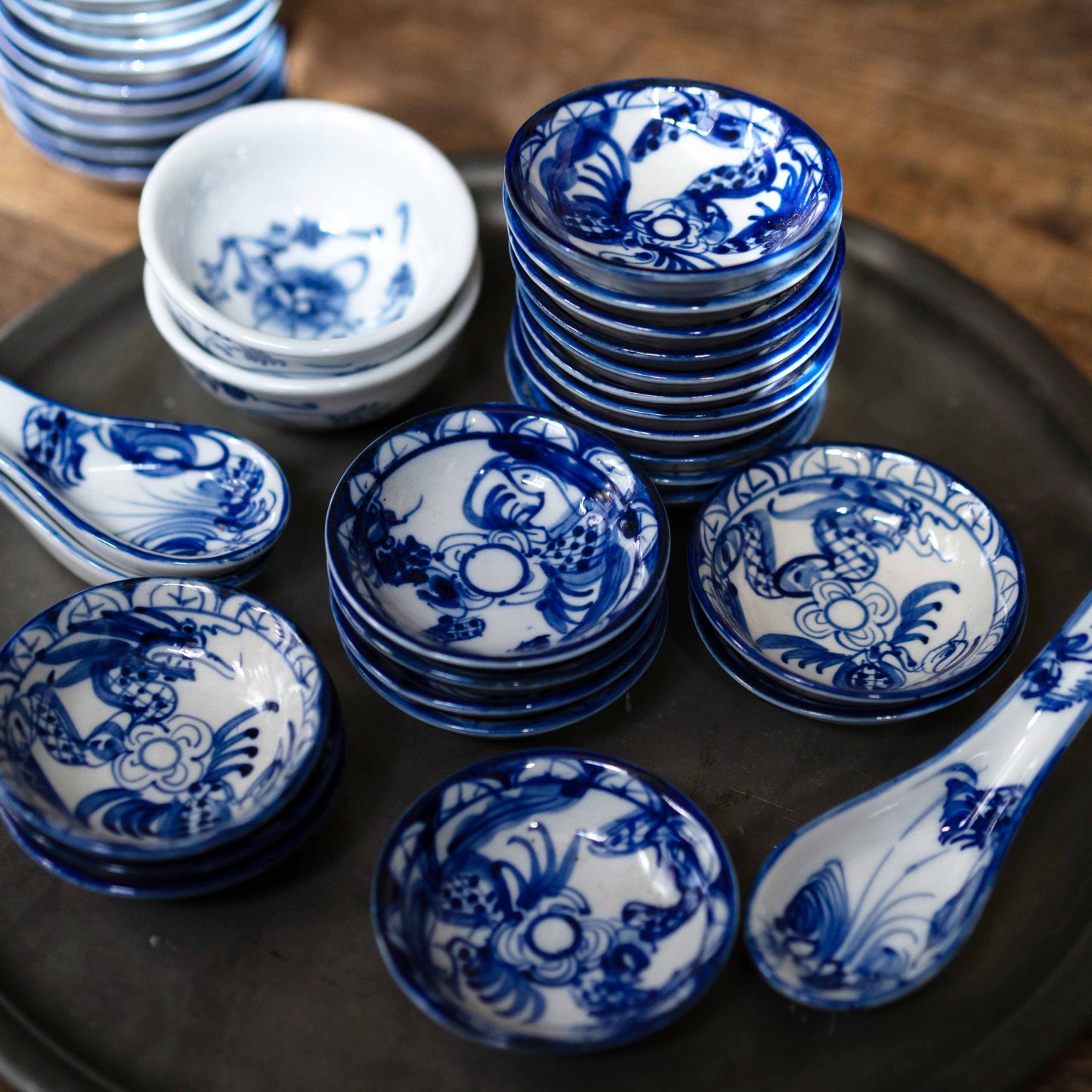 『小皿-dragon phoenix』オールドバッチャン-ベトナム