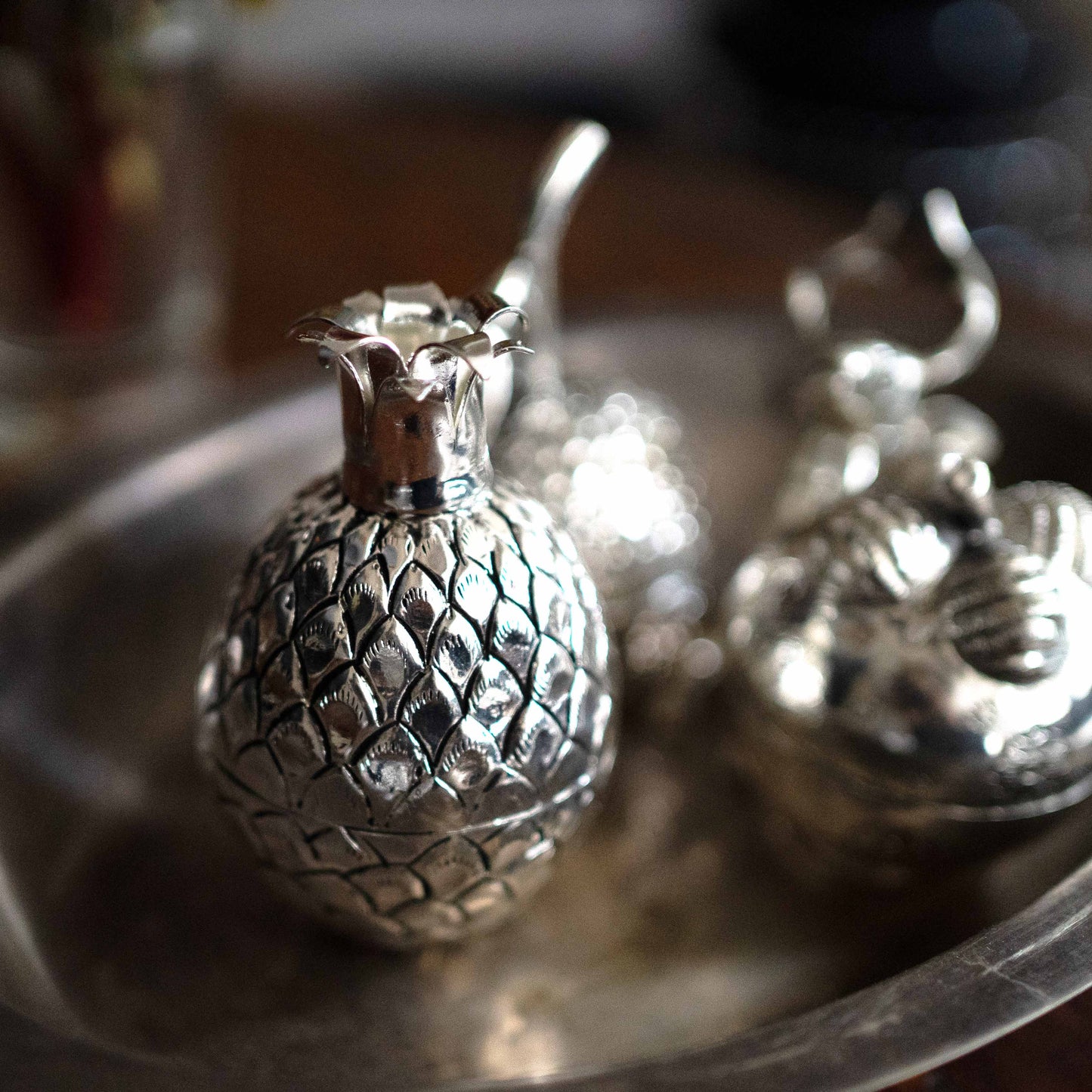 『パイナップル』シルバーオブジェ-カンボジア