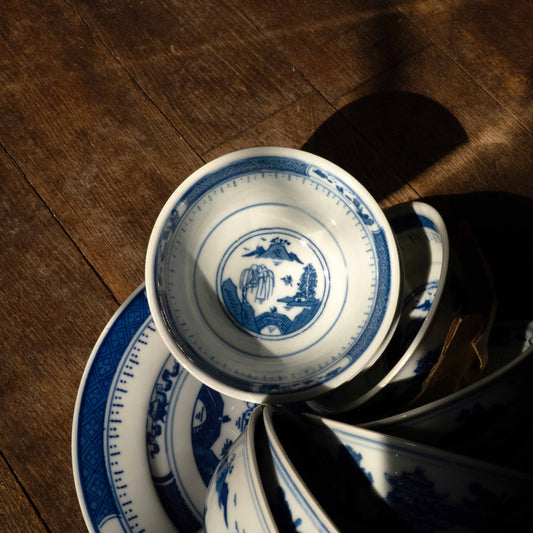 『ちいさなお茶碗-Blue pagoda』景徳鎮