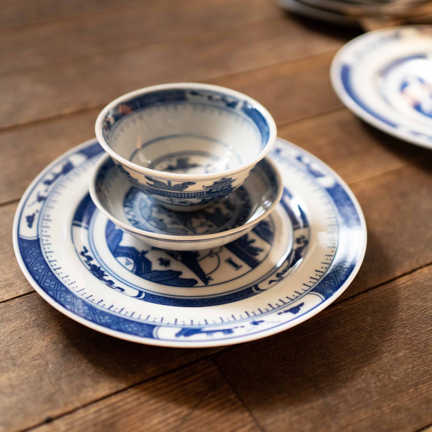 『ちいさなお茶碗-Blue pagoda』景徳鎮