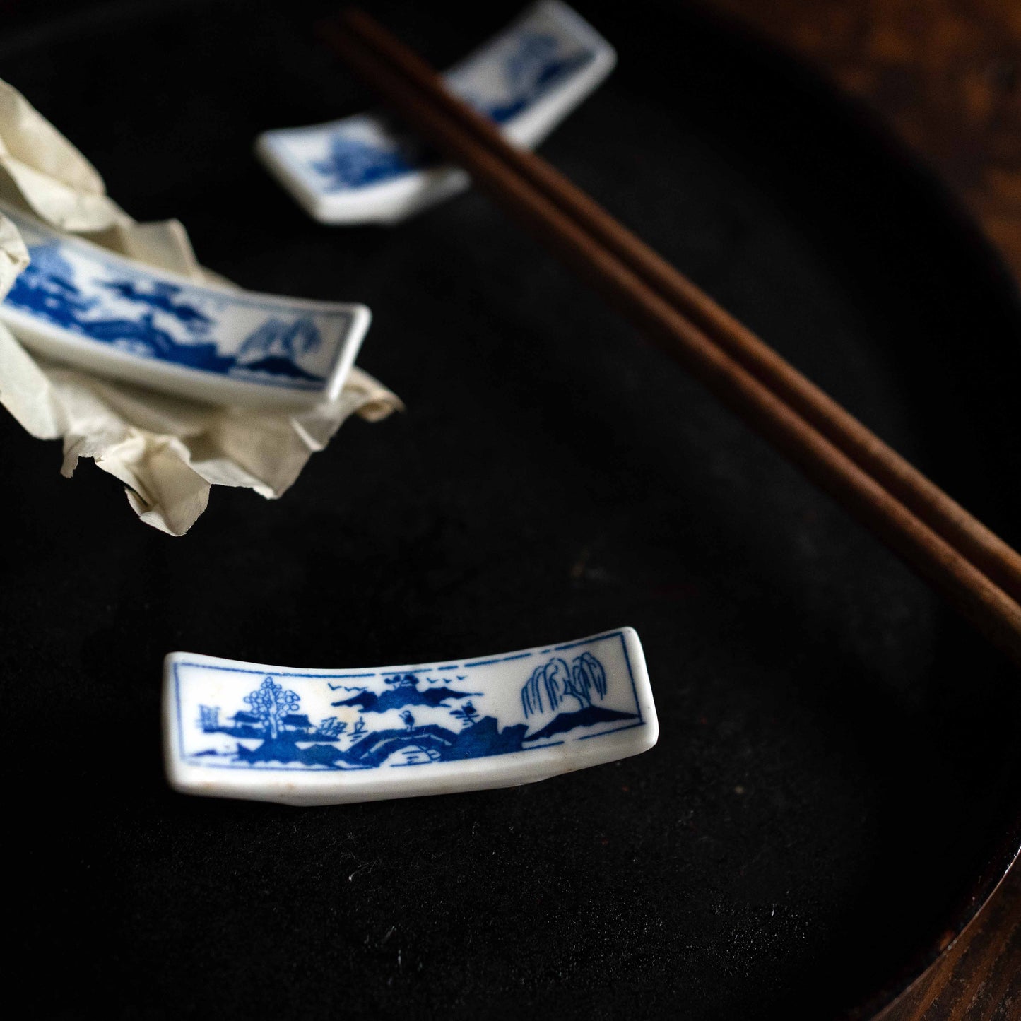 『箸置き-Blue pagoda』景徳鎮
