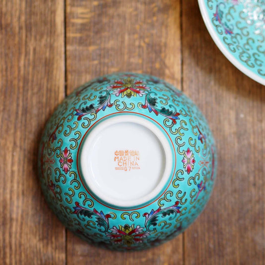 【アウトレット】緑のボウル 景徳鎮