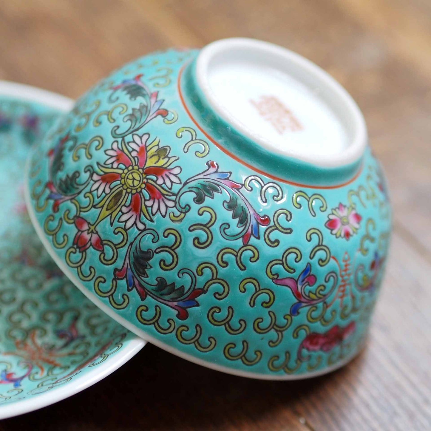 【アウトレット】緑のボウル 景徳鎮