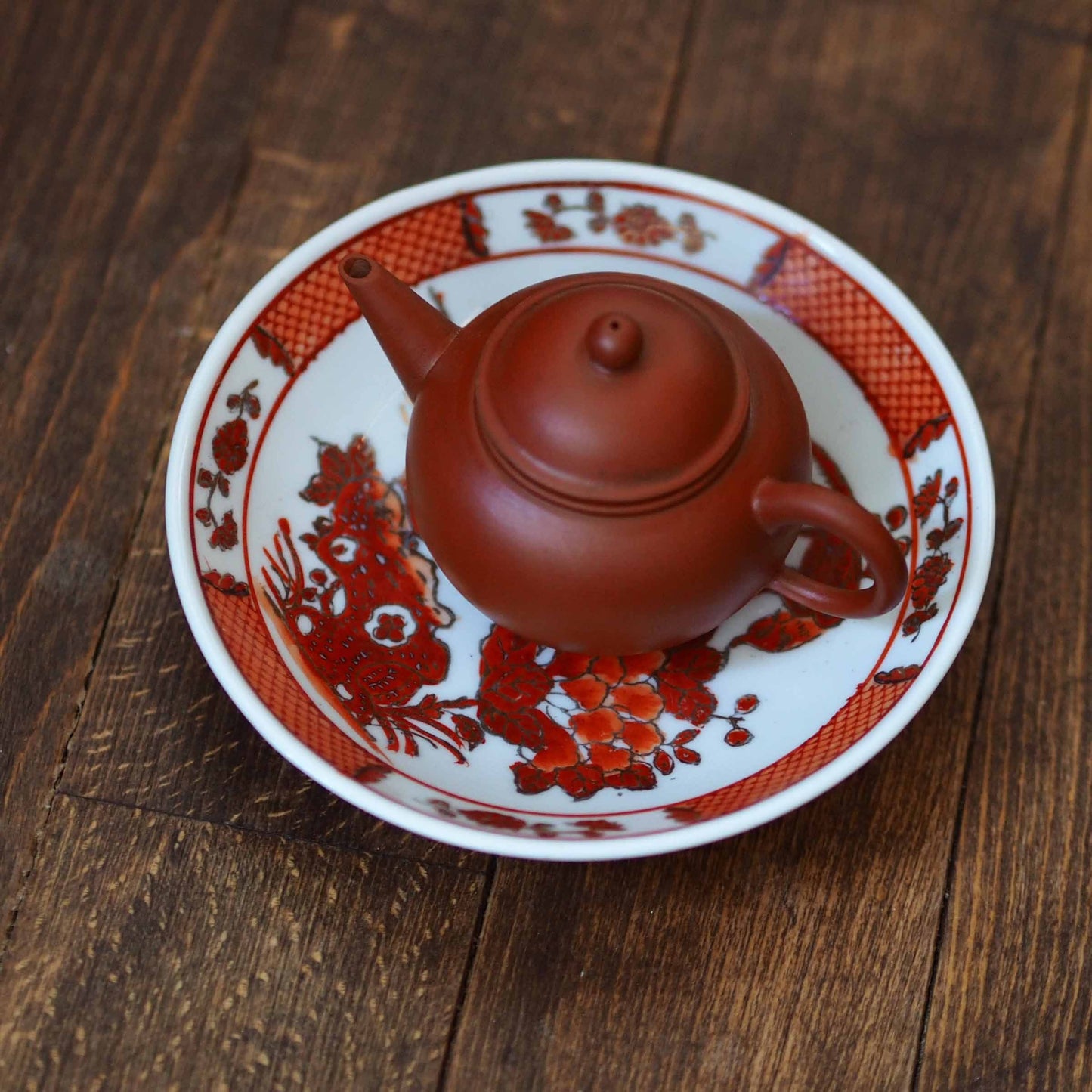 宜興窯 紫砂水平壺-方圓牌