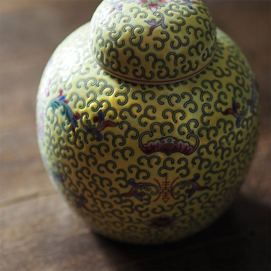 ジンジャージャー黄色 景徳鎮