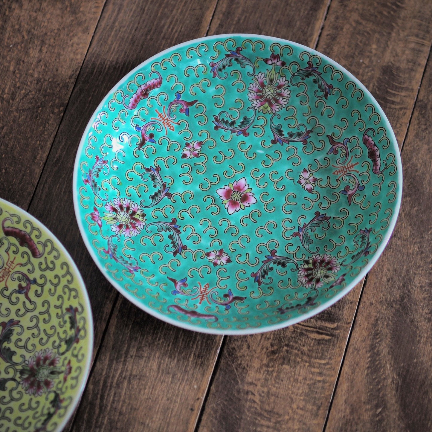 翡翠の深皿21センチ 景徳鎮