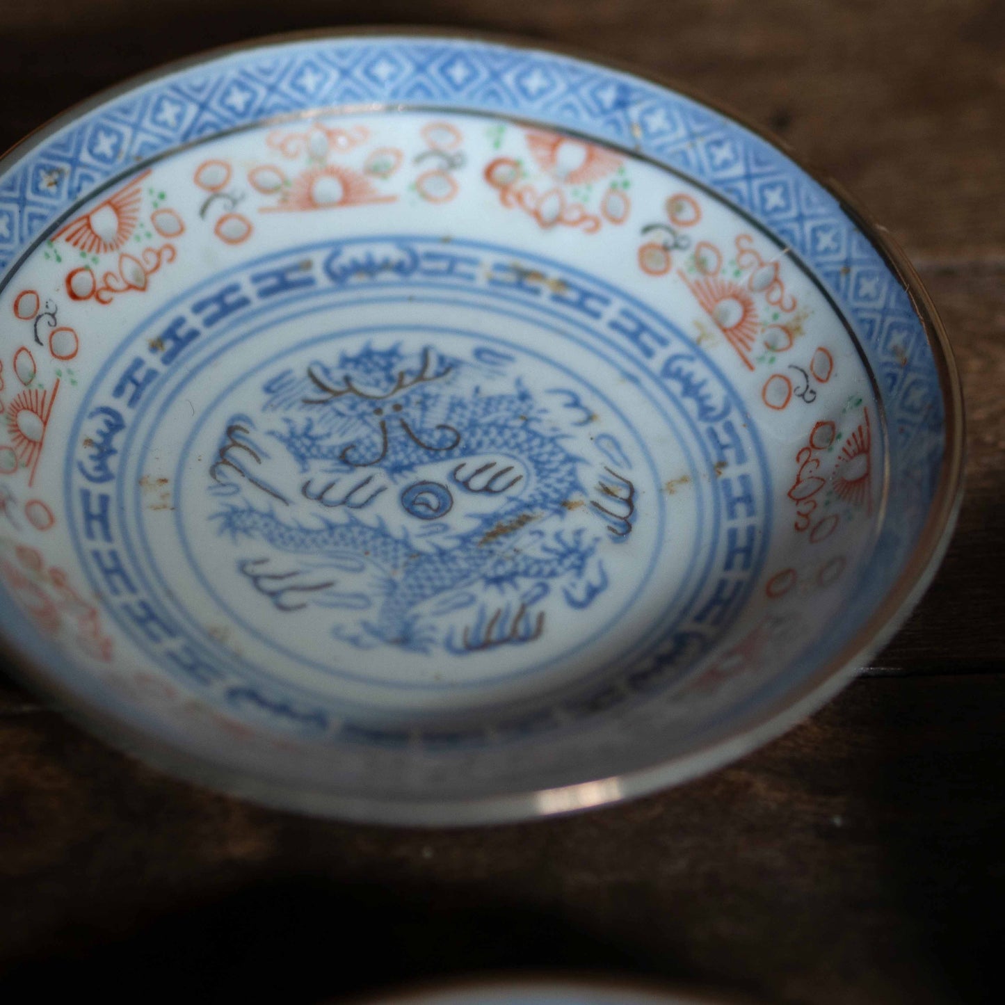 深皿14センチ dragon　景徳鎮ホタル