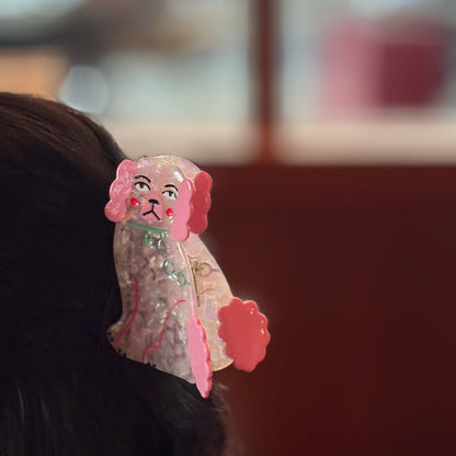 ヘアクリップ『Pink Fu Dog』
