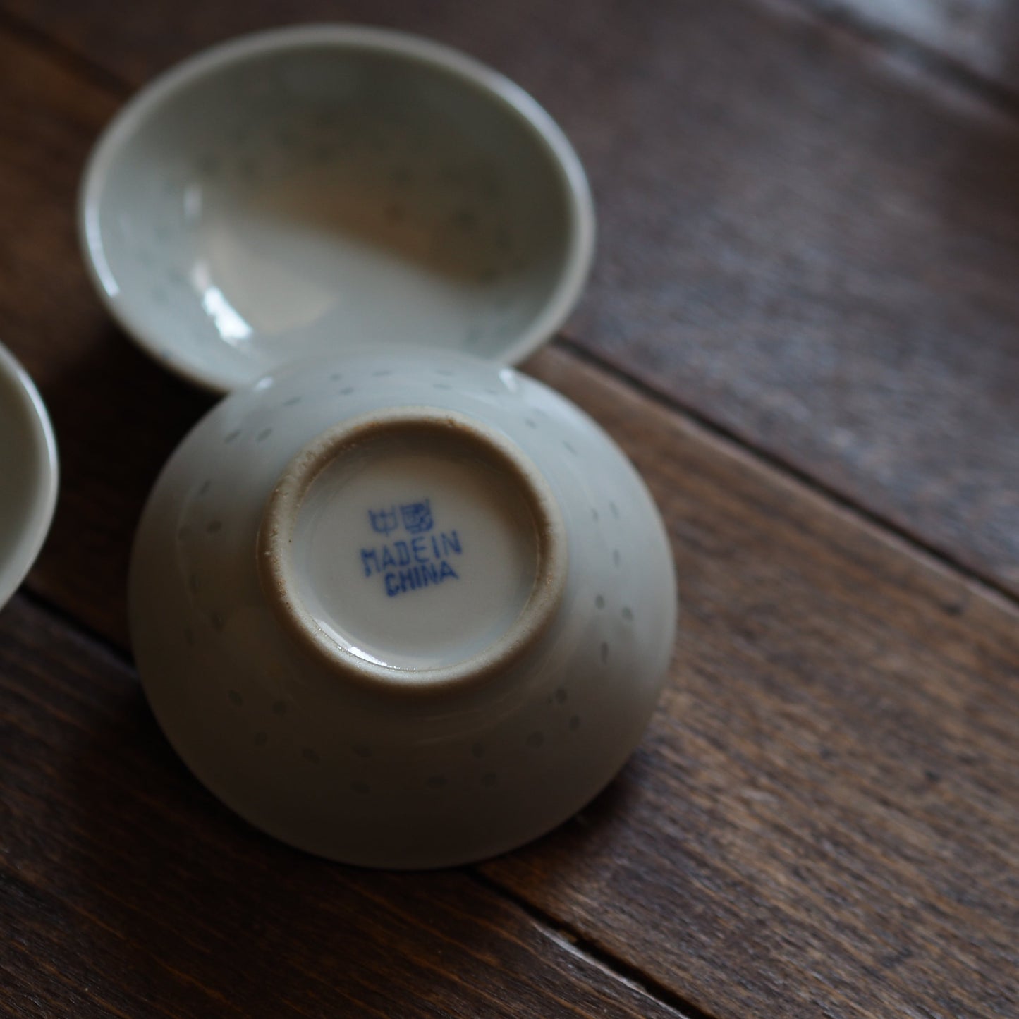 白い豆皿　景徳鎮ホタル