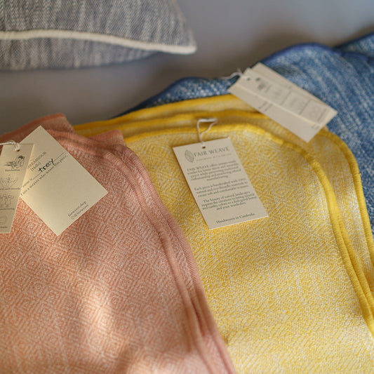 『Soft Woven Blanket‐2サイズ』Fair Weave カンボジア