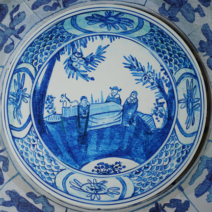 『Antique Chinese Plates プレースマット-Blue ＆ White』