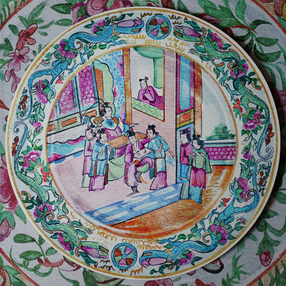 『Antique Chinese Plates プレースマット-Colour』