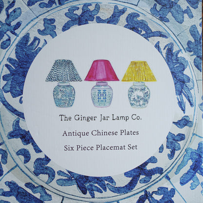 『Antique Chinese Plates プレースマット-Blue ＆ White』