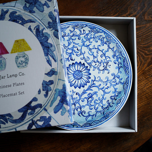 『Antique Chinese Plates プレースマット-Blue ＆ White』
