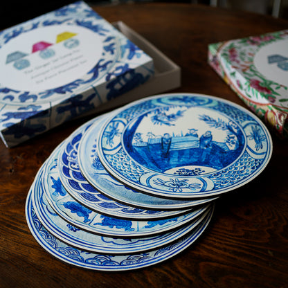 『Antique Chinese Plates プレースマット-Blue ＆ White』