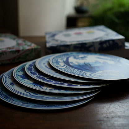 『Antique Chinese Plates プレースマット-Blue ＆ White』