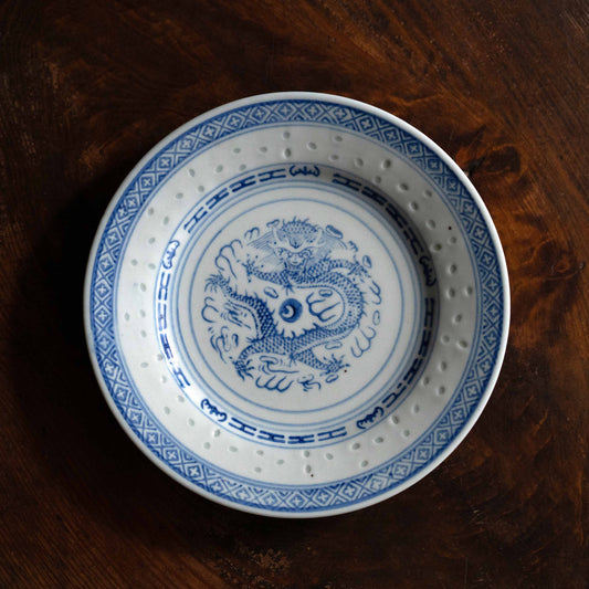 『丸皿18センチ-dragon』景徳鎮ホタル