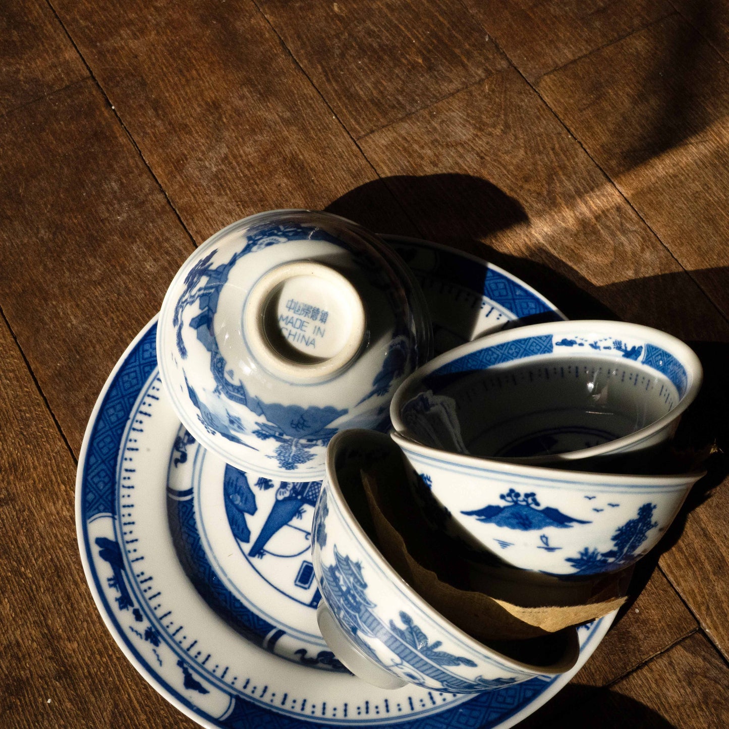 ちいさなお茶碗 Blue pagoda　景徳鎮