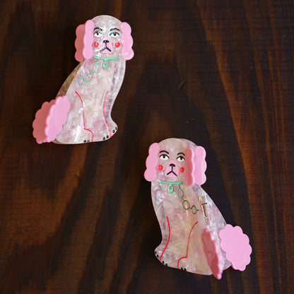 ヘアクリップ『Pink Fu Dog』