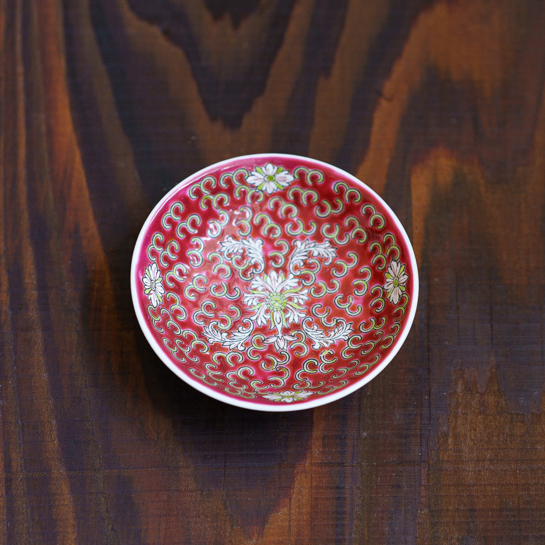 朱赤の小皿10センチ | 景徳鎮 – Yuu oriental