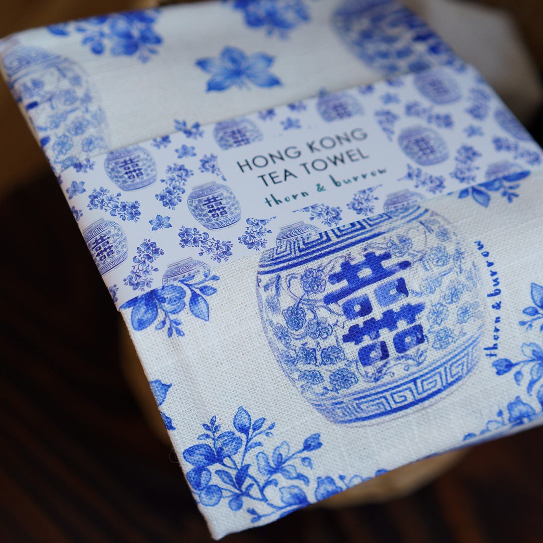 Hong Kong Ginger Jar Tea Towel | ティータオル