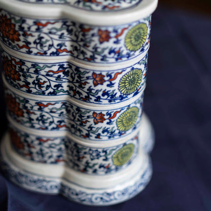 重箱　Harmony of Flora　景徳鎮