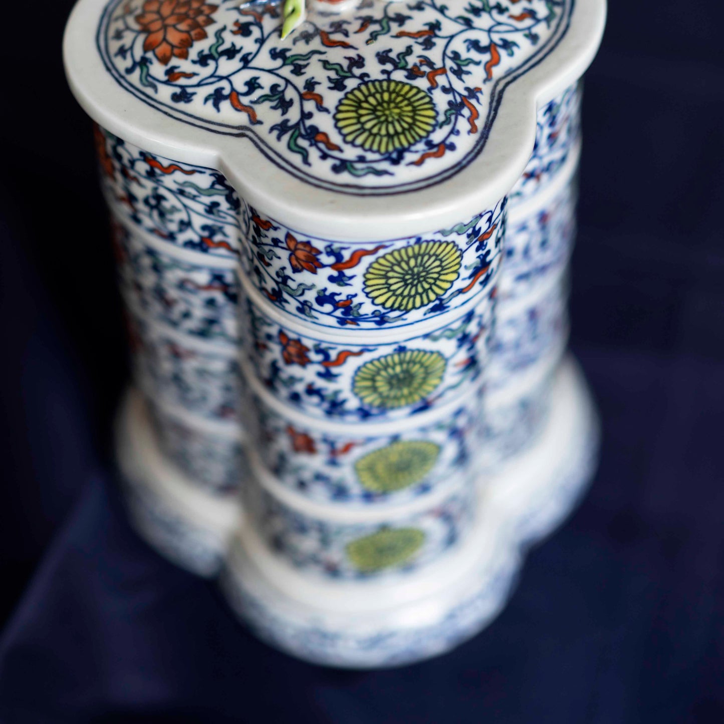 重箱　Harmony of Flora　景徳鎮