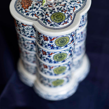 重箱　Harmony of Flora　景徳鎮