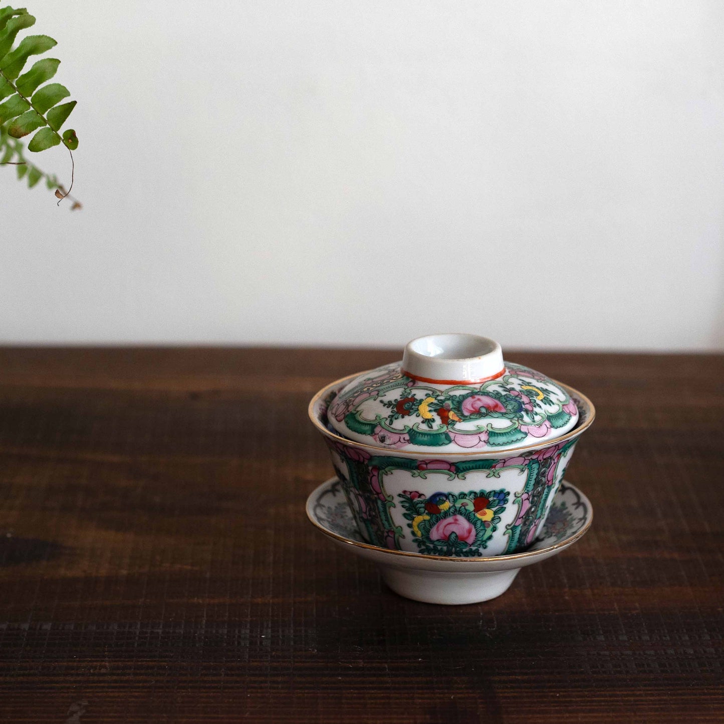 【未公開】蓋碗　Canton Rose