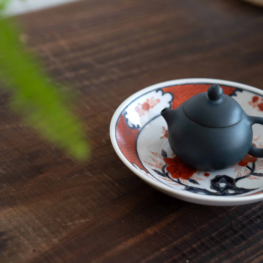 【未公開】プレート　Flowers & Butterfly