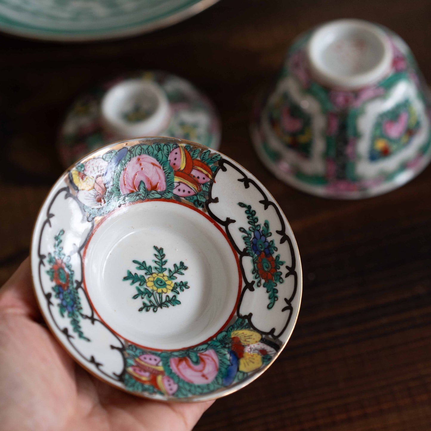 【未公開】蓋碗　Canton Rose