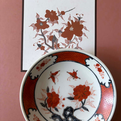 【未公開】プレート　Flowers & Butterfly